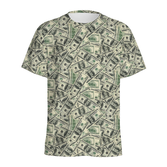 US Dollar Print Men's Sports T-Shirt