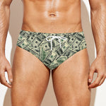 US Dollar Print Men's Swim Briefs