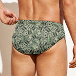 US Dollar Print Men's Swim Briefs