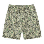 US Dollar Print Men's Swim Trunks