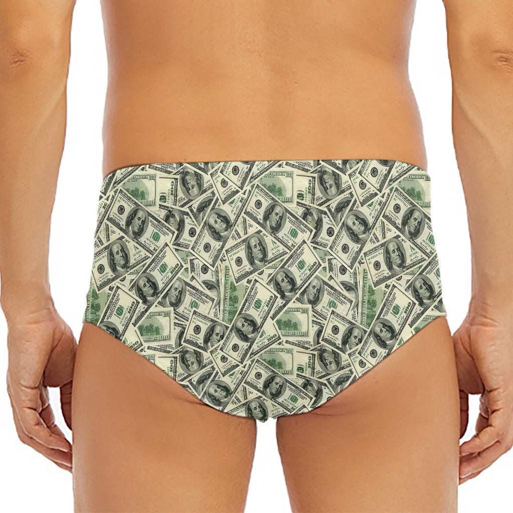 US Dollar Print Men's Triangle Swim Briefs