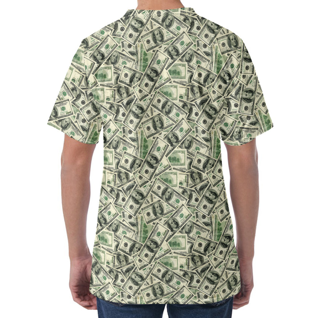 US Dollar Print Men's Velvet T-Shirt