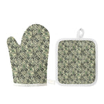 US Dollar Print Oven Mitt And Pot Holder Set