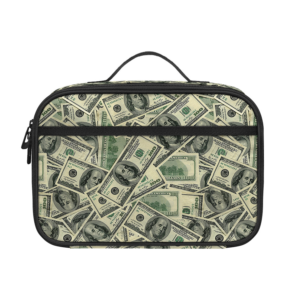 US Dollar Print Portable Lunch Bag
