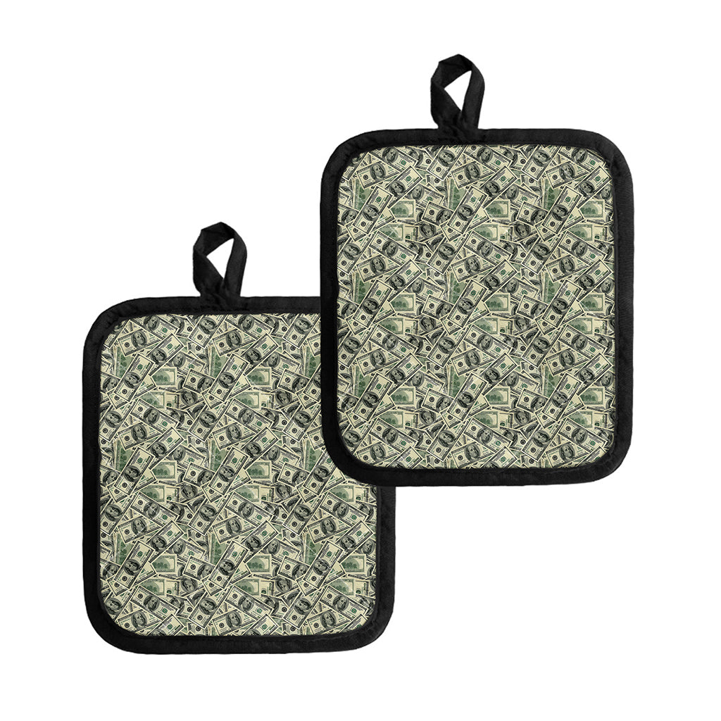 US Dollar Print Pot Holders