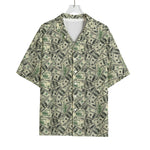 US Dollar Print Rayon Hawaiian Shirt