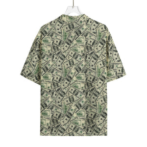 US Dollar Print Rayon Hawaiian Shirt