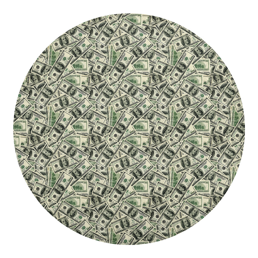 US Dollar Print Round Blanket