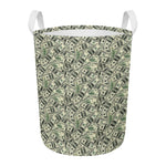 US Dollar Print Round Laundry Basket