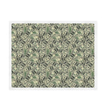 US Dollar Print Sherpa Blanket