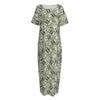 US Dollar Print Short Sleeve Long Nightdress