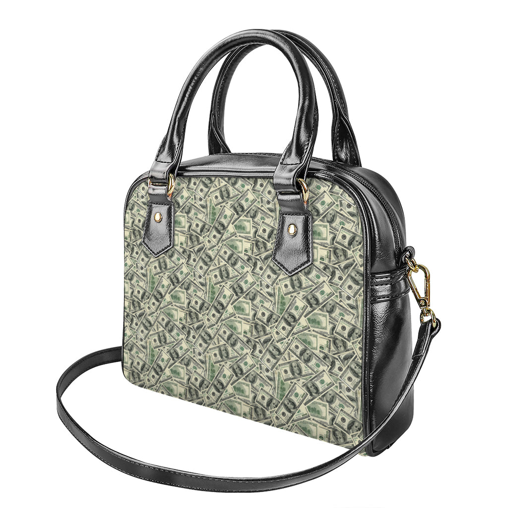 US Dollar Print Shoulder Handbag