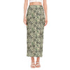 US Dollar Print Side Slit Maxi Skirt