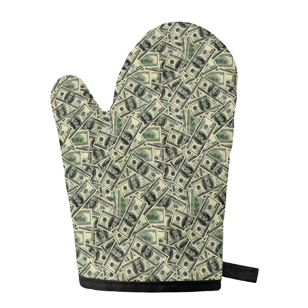 US Dollar Print Single Oven Mitt