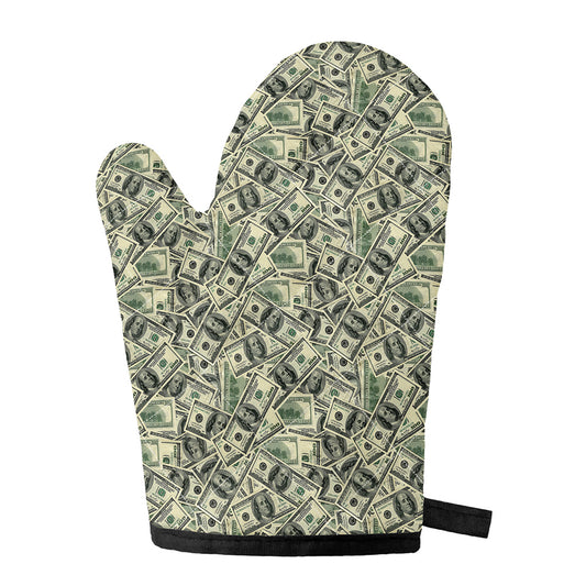 US Dollar Print Single Oven Mitt