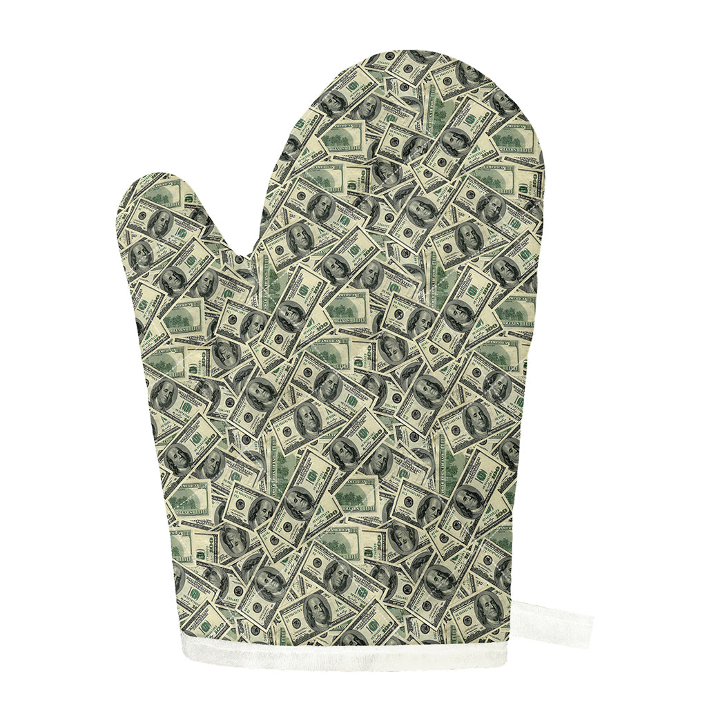 US Dollar Print Single Oven Mitt