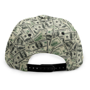 US Dollar Print Snapback Cap