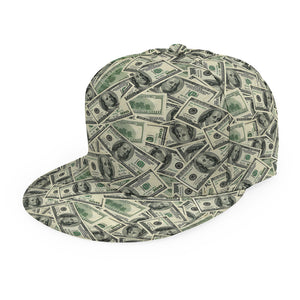 US Dollar Print Snapback Cap