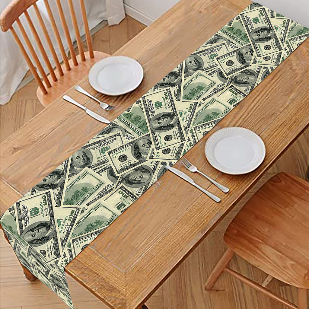 US Dollar Print Table Runner