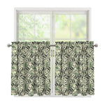 US Dollar Print Tier Curtains