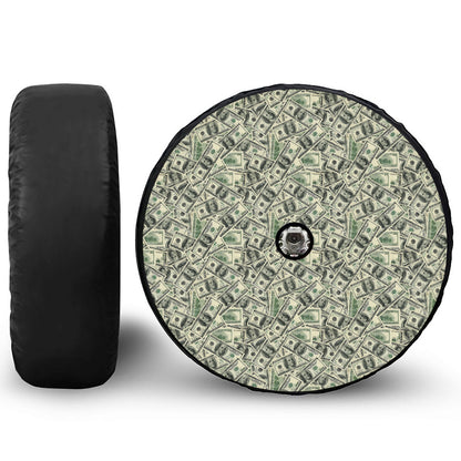 US Dollar Print Tire Cover With Camera Hole