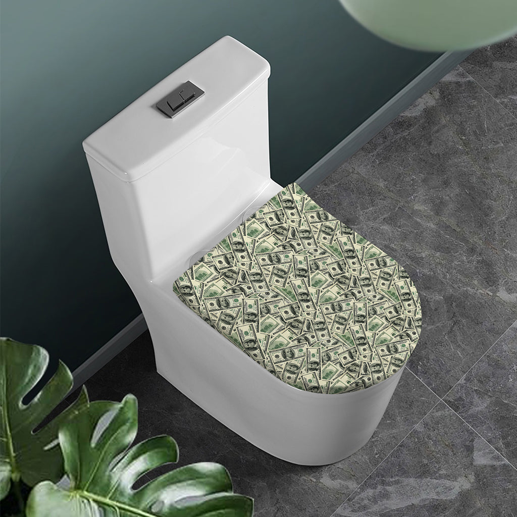 US Dollar Print Toilet Lid Cover