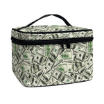 US Dollar Print Travel Makeup Bag
