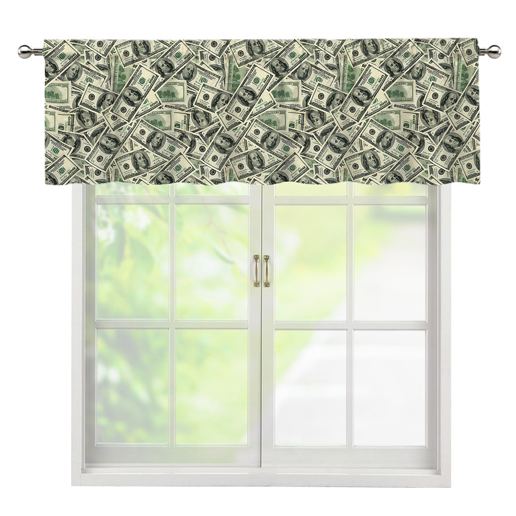 US Dollar Print Window Valance
