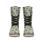 US Dollar Print Winter Boots