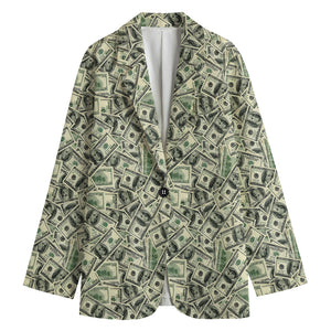 US Dollar Print Women's Cotton Blazer