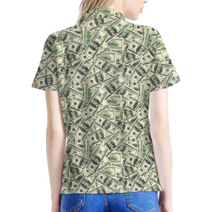 US Dollar Print Women's Polo Shirt