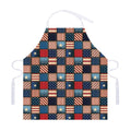 USA Denim Patchwork Pattern Print Adjustable Apron