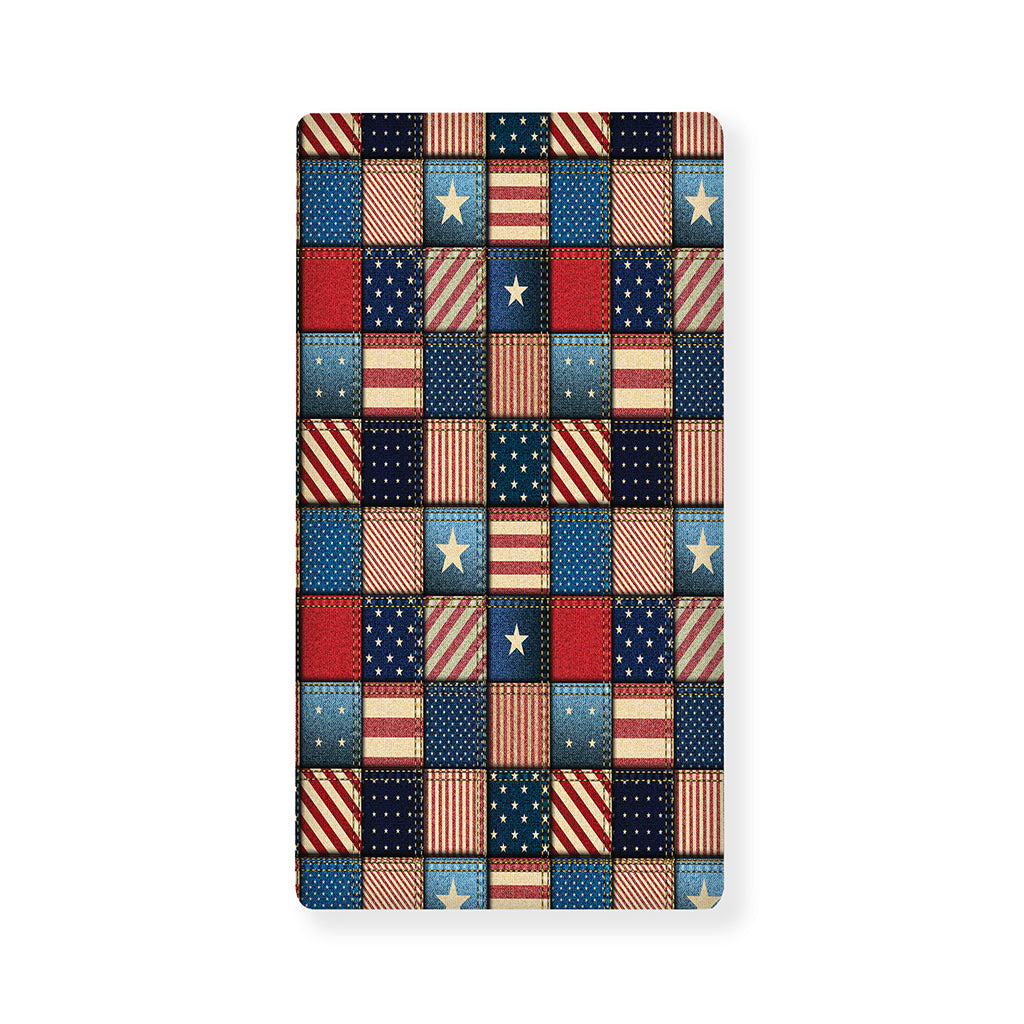 USA Denim Patchwork Pattern Print Baby Crib Sheet