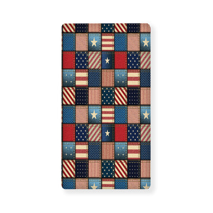 USA Denim Patchwork Pattern Print Baby Crib Sheet