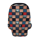USA Denim Patchwork Pattern Print Baby Seat Cover