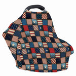 USA Denim Patchwork Pattern Print Baby Seat Cover