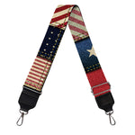 USA Denim Patchwork Pattern Print Bag Strap