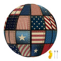 USA Denim Patchwork Pattern Print Basketball