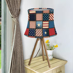 USA Denim Patchwork Pattern Print Bell Lamp Shade