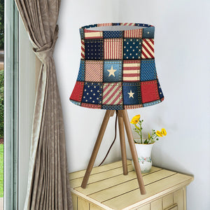 USA Denim Patchwork Pattern Print Bell Lamp Shade