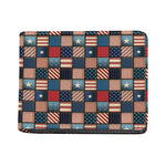 USA Denim Patchwork Pattern Print Bifold Wallet