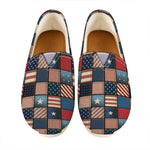 USA Denim Patchwork Pattern Print Casual Shoes
