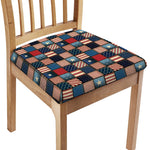 USA Denim Patchwork Pattern Print Chair Cushion Cover