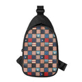 USA Denim Patchwork Pattern Print Sling Bag