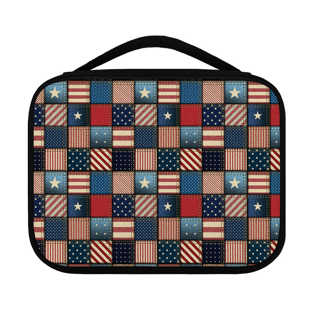 USA Denim Patchwork Pattern Print Classic Bible Case