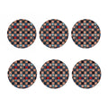 USA Denim Patchwork Pattern Print Coaster Set