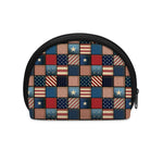 USA Denim Patchwork Pattern Print Coin Purse