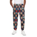 USA Denim Patchwork Pattern Print Cotton Sweatpants