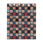 USA Denim Patchwork Pattern Print Curtain
