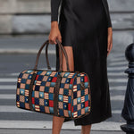 USA Denim Patchwork Pattern Print Duffle Bag